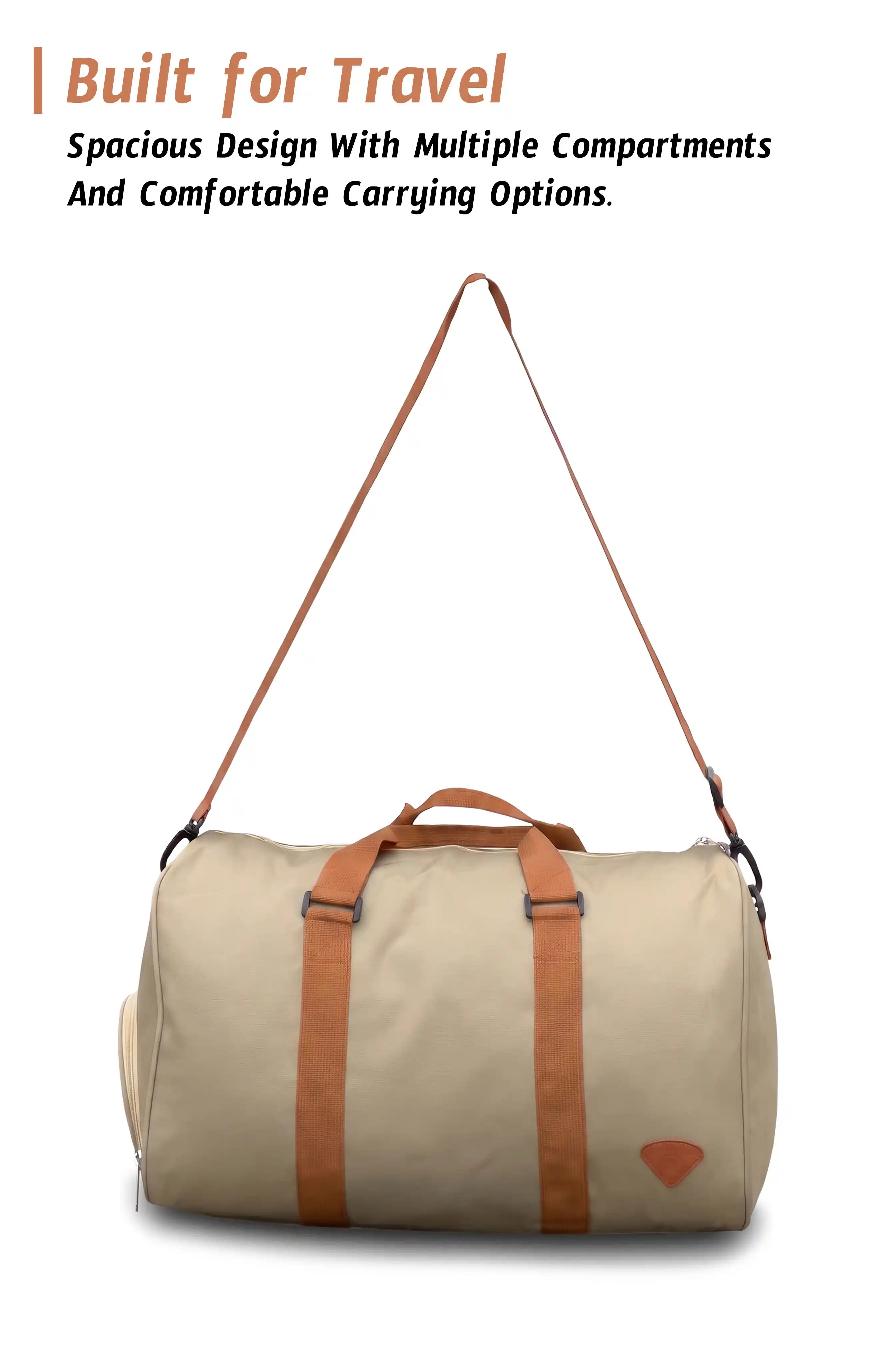 Elegant Partner Textured Duffle Bag with Shoe Compartment – Stylish Travel & Gym Bag