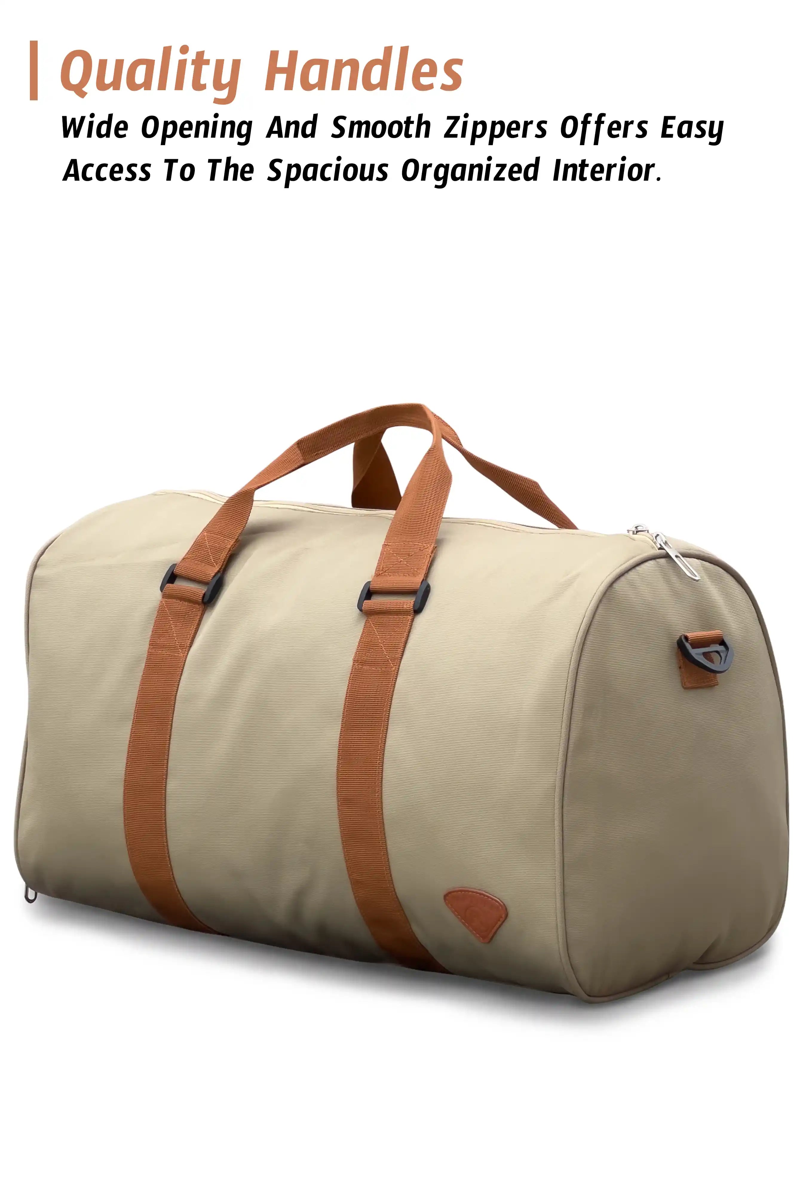 Elegant Partner Textured Duffle Bag with Shoe Compartment – Stylish Travel & Gym Bag