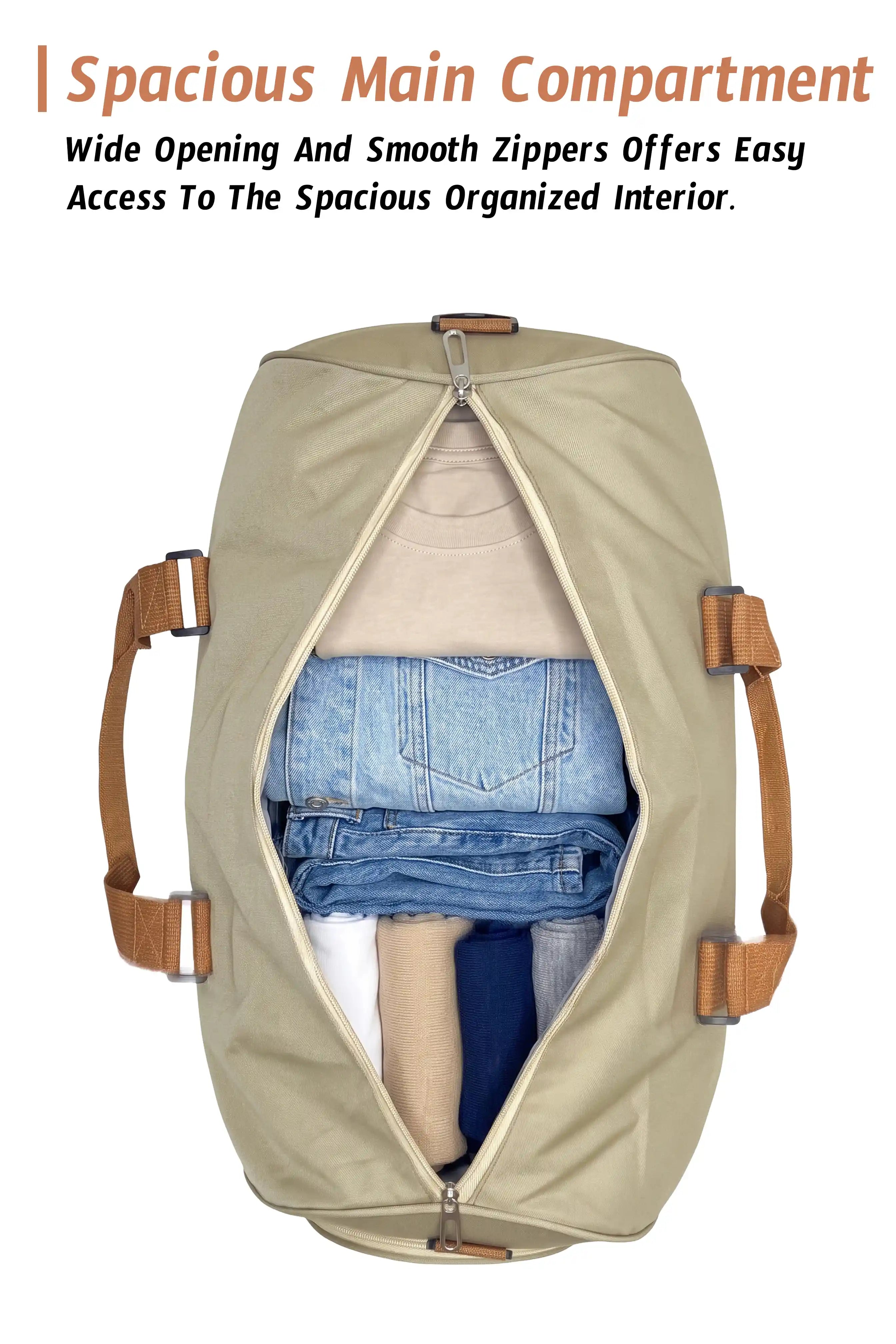 Elegant Partner Textured Duffle Bag with Shoe Compartment – Stylish Travel & Gym Bag