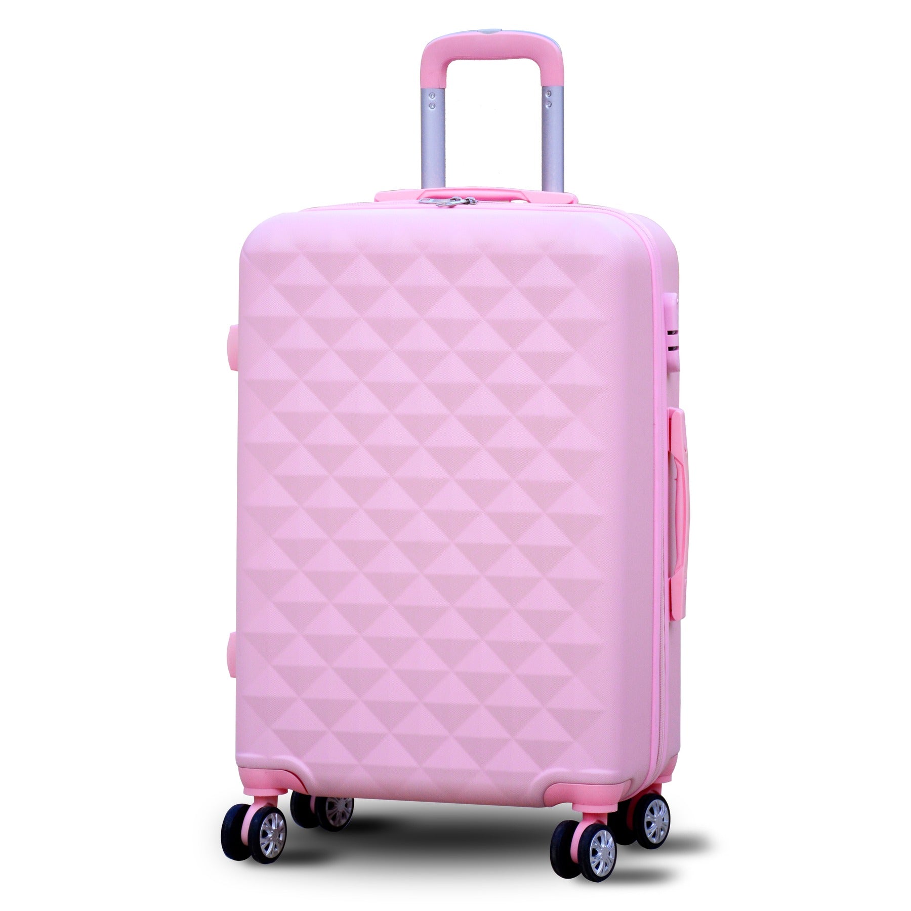 24" Diamond Cut ABS Lightweight Luggage Bag With Spinner Wheel