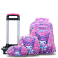 17 Inch Pink Fantasy 3 Pcs School Bag, Lightweight With backpack, lunch box and pencil pouch