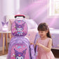 17 Inch Pink Fantasy 3 Pcs School Bag, Lightweight With Multiple Compartments And Adjustable Padded Straps