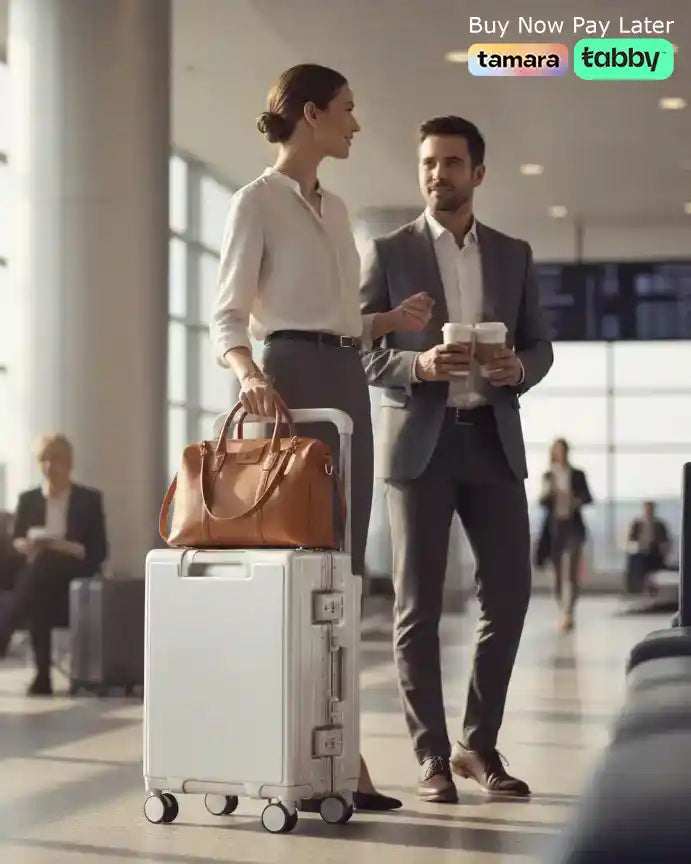 Polite Wide Handle Hard Shell Aluminium Lightweight Cabin Luggage with Smooth Silent Spinner Wheels