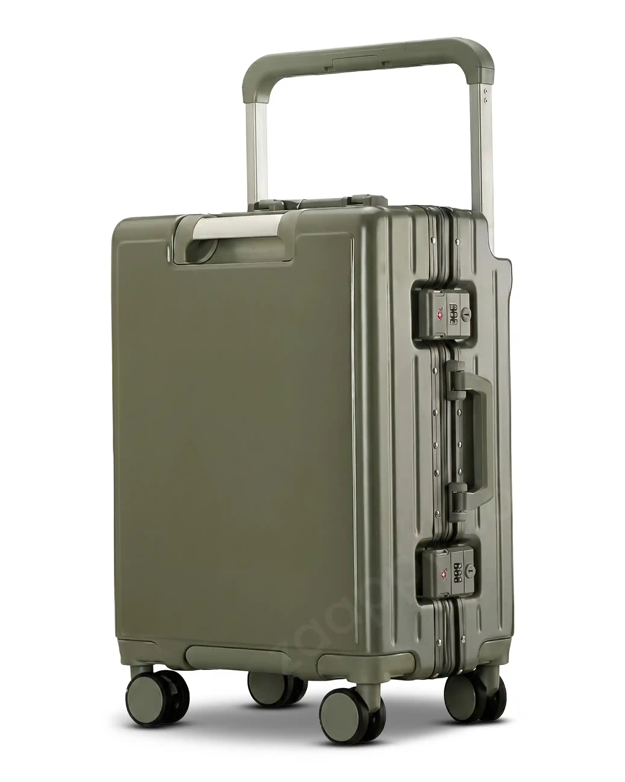 Polite Wide Handle Hard Shell Aluminium Lightweight Cabin Luggage with Smooth Silent Spinner Wheels