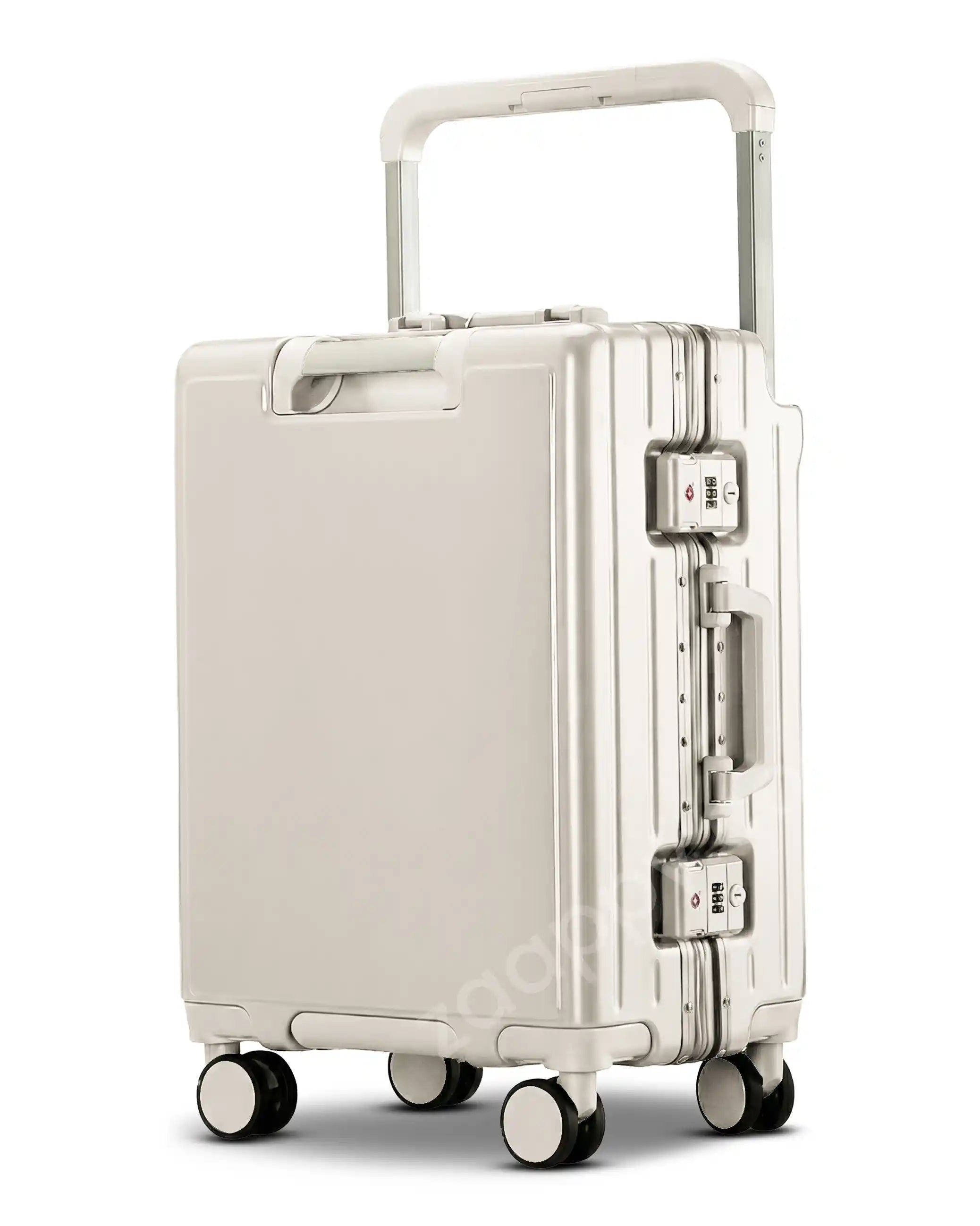 Polite Wide Handle Hard Shell Aluminium Lightweight Cabin Luggage with Smooth Silent Spinner Wheels