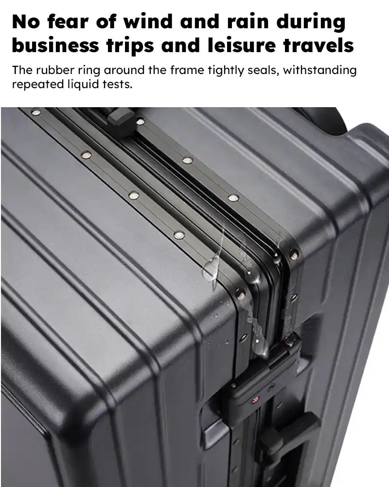 Polite Wide Handle Hard Shell Aluminium Lightweight Cabin Luggage with Smooth Silent Spinner Wheels