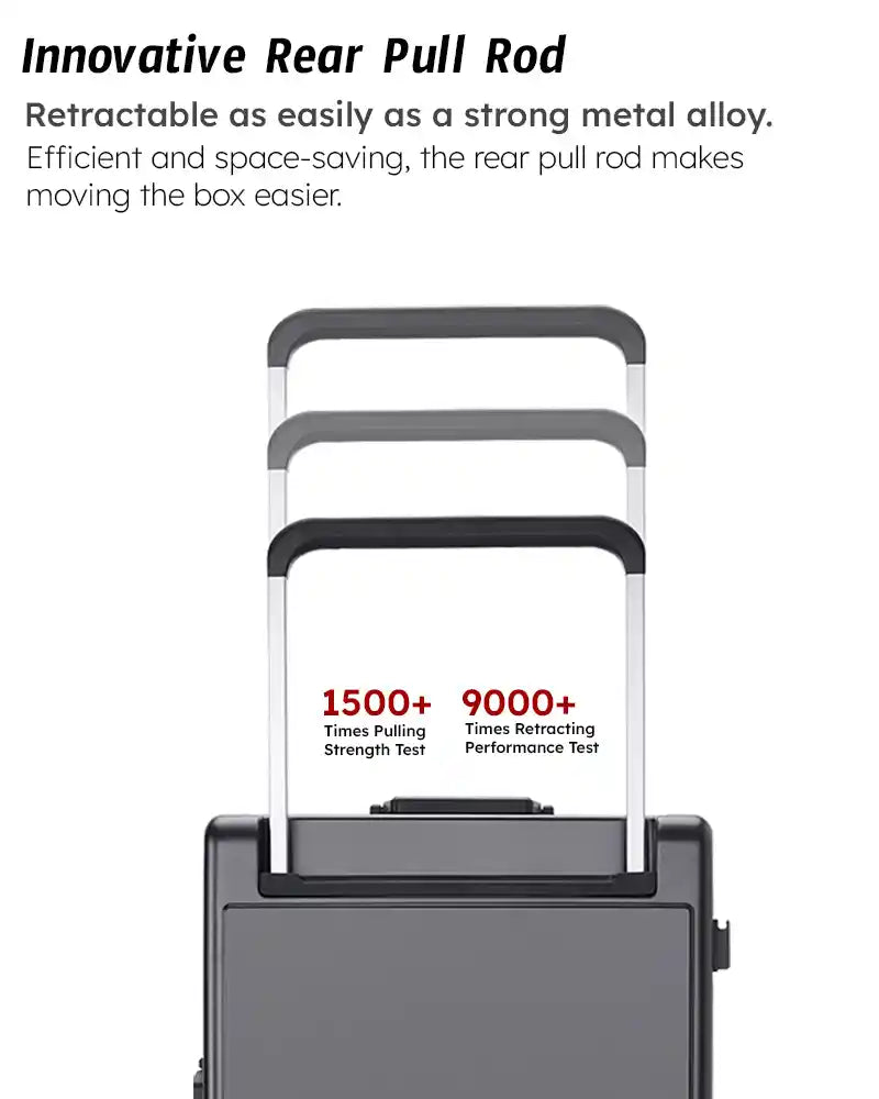 Polite Wide Handle Hard Shell Aluminium Lightweight Cabin Luggage with Smooth Silent Spinner Wheels