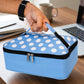 Polka Dotted Insulated Square Lunch Bag