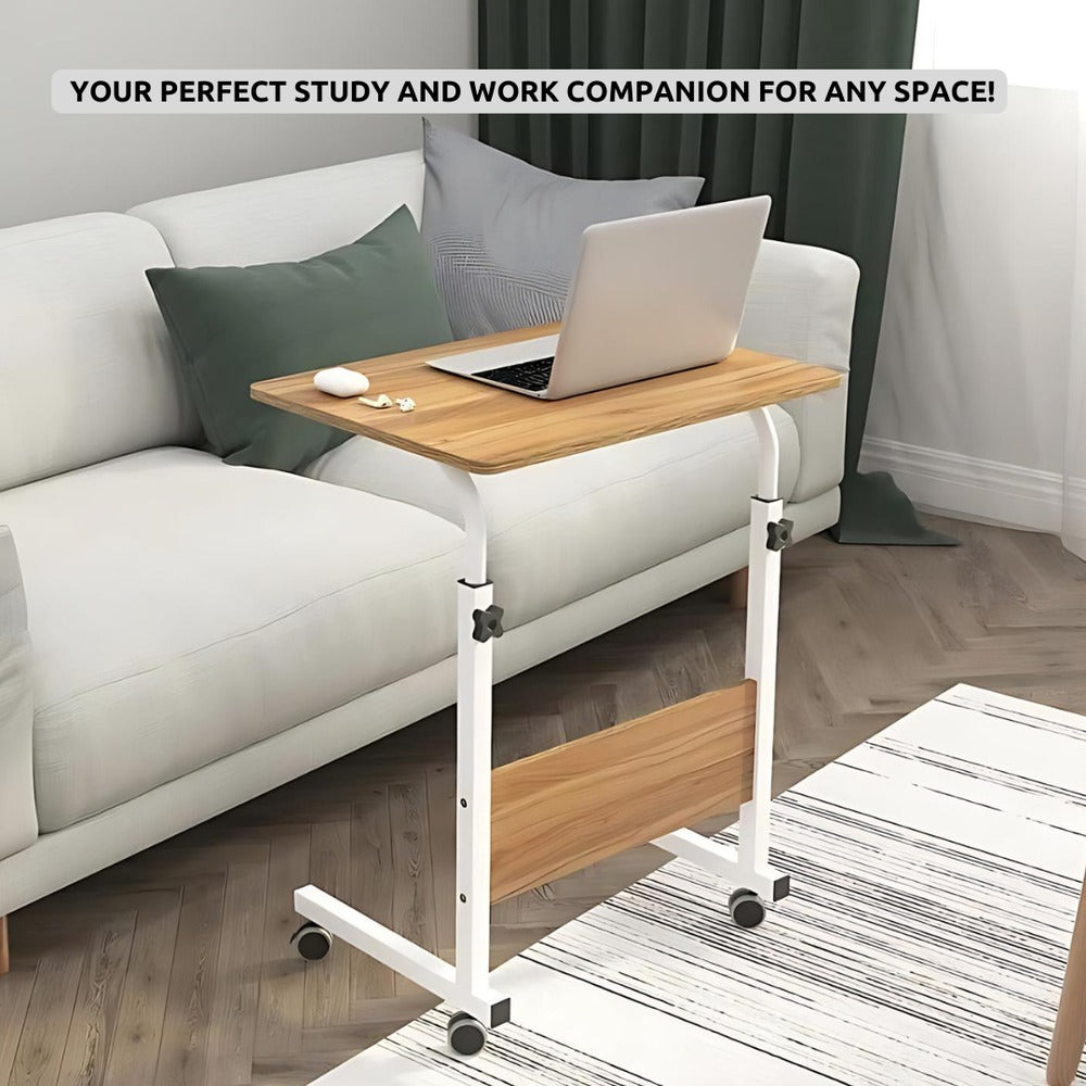 Buy Portable Laptop Stand with Wheels | Adjustable Study Table – Zaappy.com