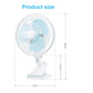 Portable Clipping Swing Fan | Medium Size Fan Zaappy.com