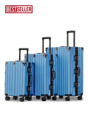 Premium Aluminum Hard Shell Luggage | Zipperless Suitcase Set with TSA Lock | Silent 360° Spinner Wheels | 3 Piece Set 20