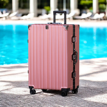28 Inch Premium Aluminum Hard Shell Luggage | Zipperless Suitcase with TSA Lock | Silent 360 Spinner Wheels