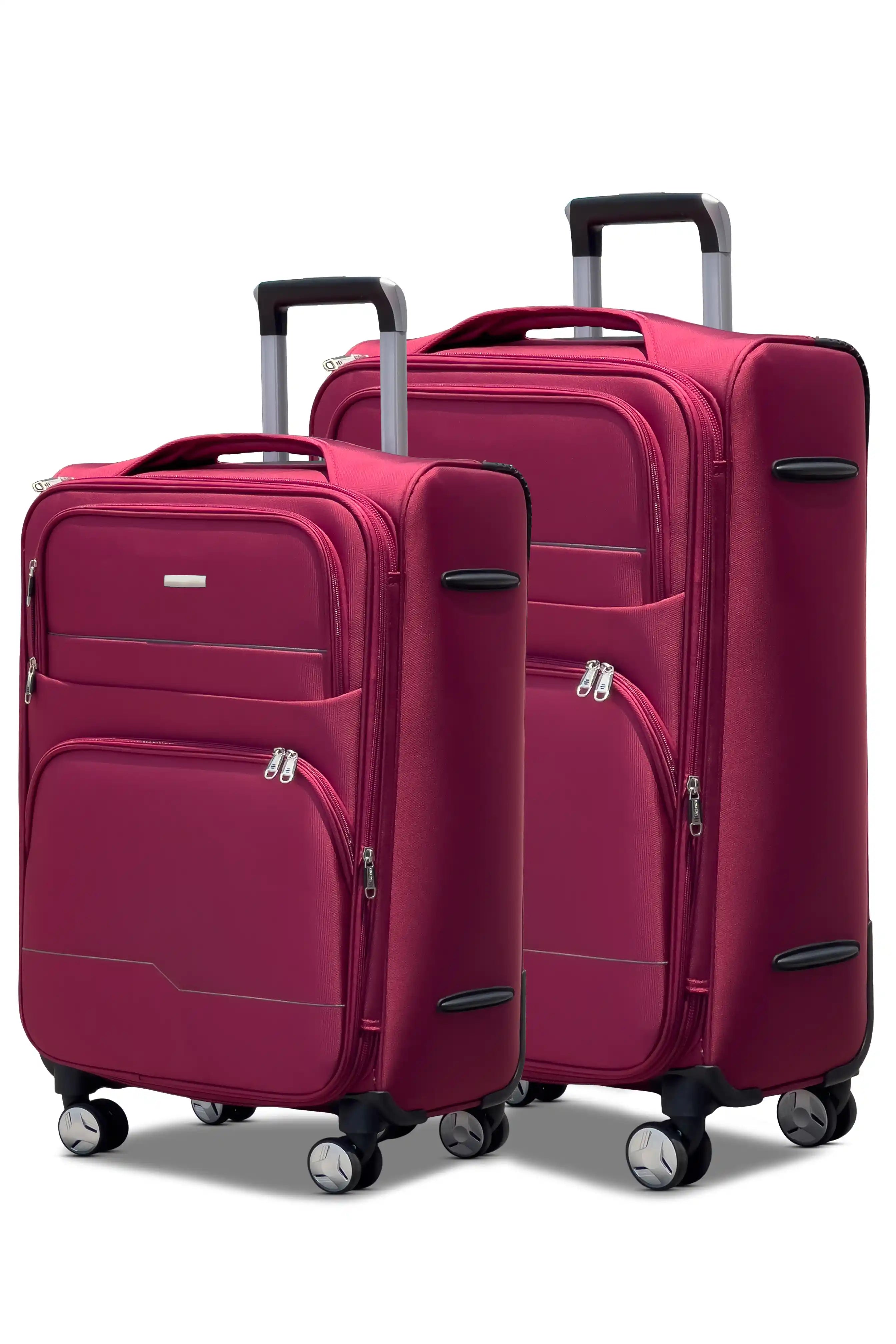 Prestige Premium Nylon Expandable Lightweight 2 Pcs Set (20/24 Inch) Soft Shell Luggage Bag With Combination Lock And Telescopic Handle