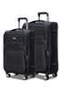 Prestige Premium Nylon Expandable Lightweight 2 Pcs Set (20/24 Inch) Soft Shell Luggage Bag With Combination Lock And Telescopic Handle