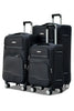 Prestige Premium Nylon Expandable Lightweight 3 Pcs Set (20/24/28 Inch) Soft Shell Luggage Bag With Combination Lock And Telescopic Handle