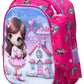 Pretty Heart Printed Kids 14 Inch School Bag with Pencil Pouch, 4-12 Years With Adjustable Strap Buckle