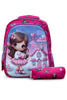 Pretty Heart Printed Kids 14 Inch School Bag with Pencil Pouch, 4-12 Years With Adjustable Strap Buckle