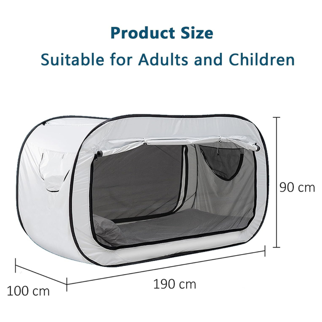 Pop Up Privacy Sleeping Bed Tent With Mosquito Mesh Window | Bed Canopy For Warm and Cozy