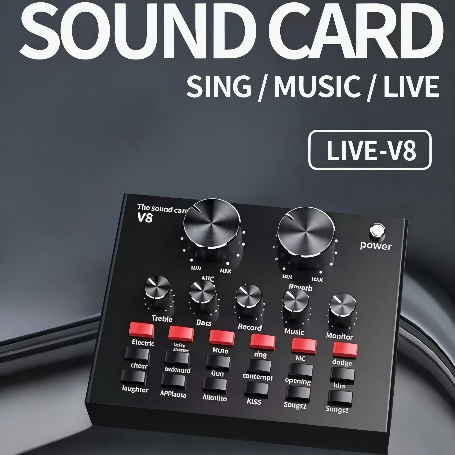 Professional Studio Recording Microphone BM 800 | V8 Live Sound Card Combo | Free Head Set