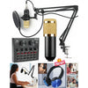 Professional Studio Recording Microphone BM 800 | V8 Live Sound Card Combo | Free Head Set