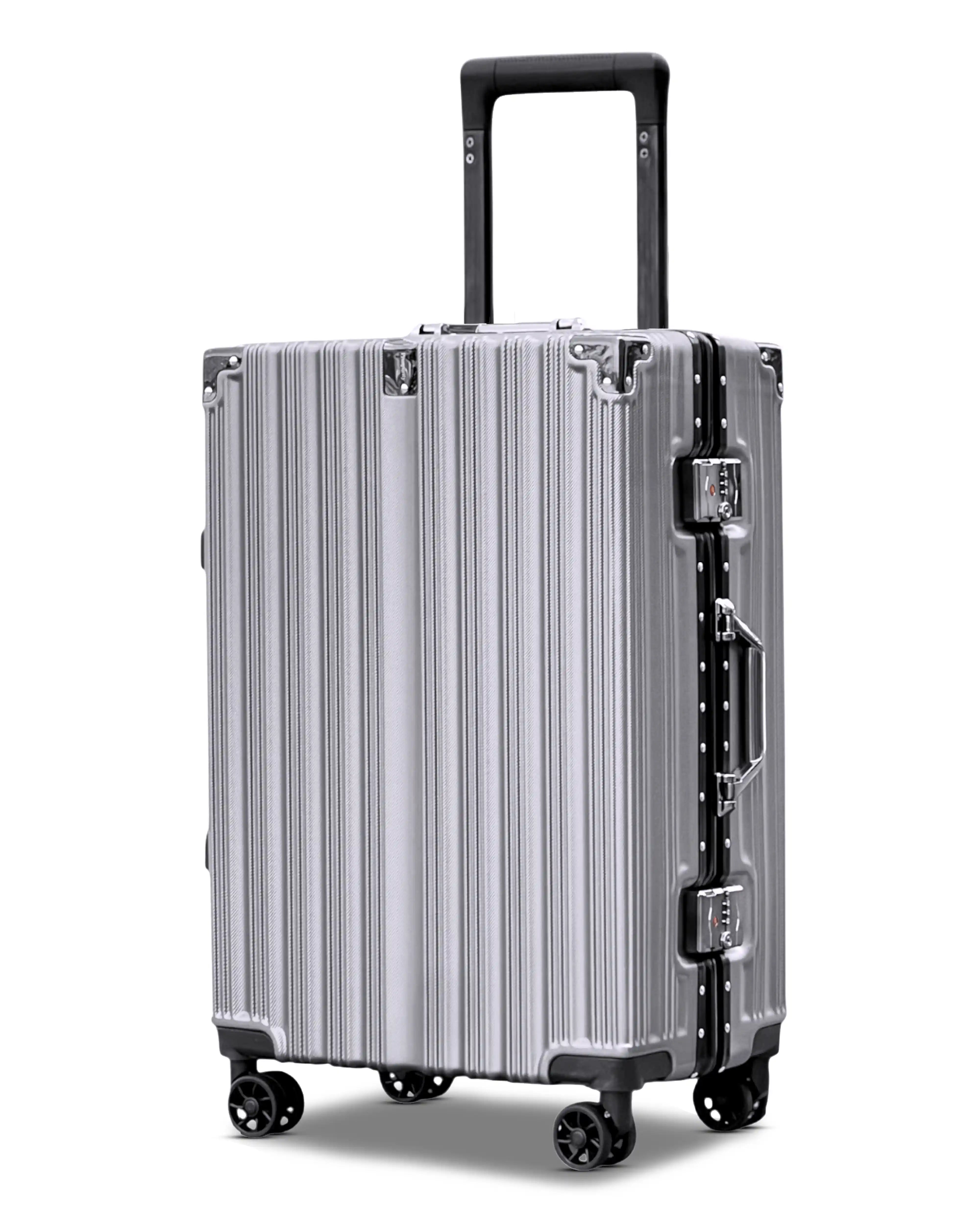 20 Inch Premium Prosp Aluminum Hard Shell Luggage | Zipperless Suitcase with TSA Lock | Silent 360° Spinner Wheels