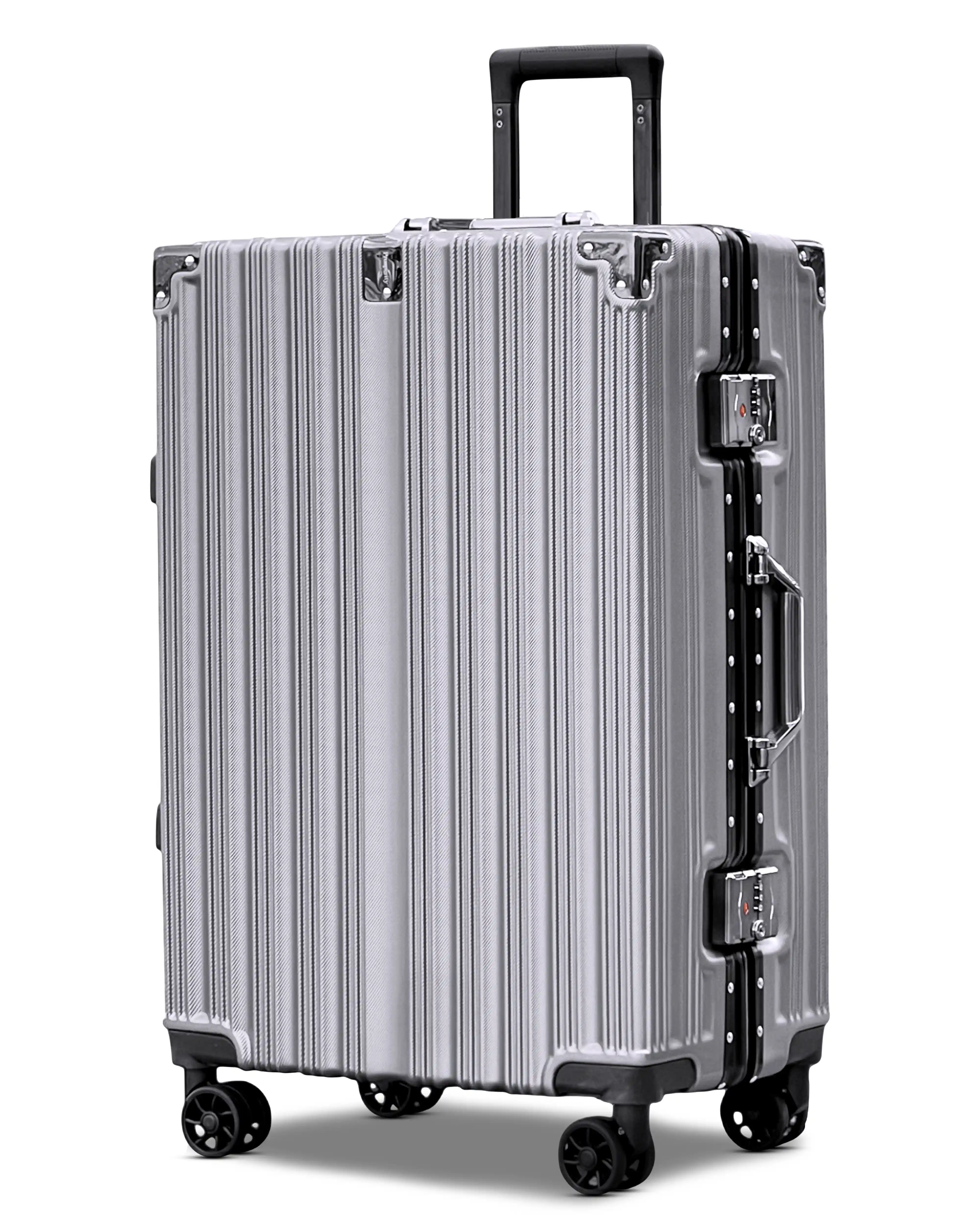 Prosp Premium Aluminum Hard Shell Luggage | Zipperless Suitcase Set with TSA Lock | Silent 360° Spinner Wheels | 3 Piece Set 20" 24" 28" Inches