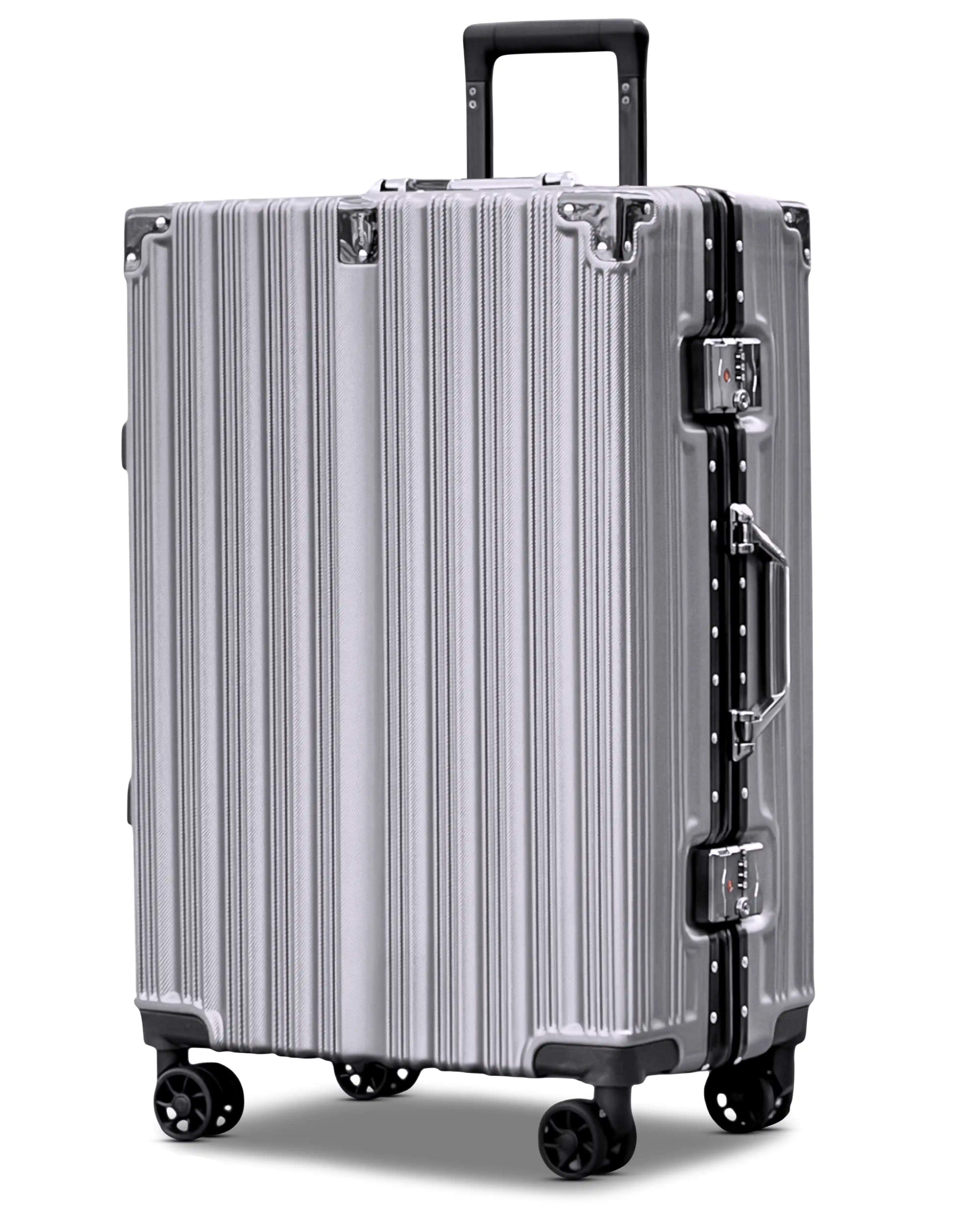 28 Inch Premium Prosp Aluminum Hard Shell Luggage | Zipperless Suitcase with TSA Lock | Silent 360 Spinner Wheels