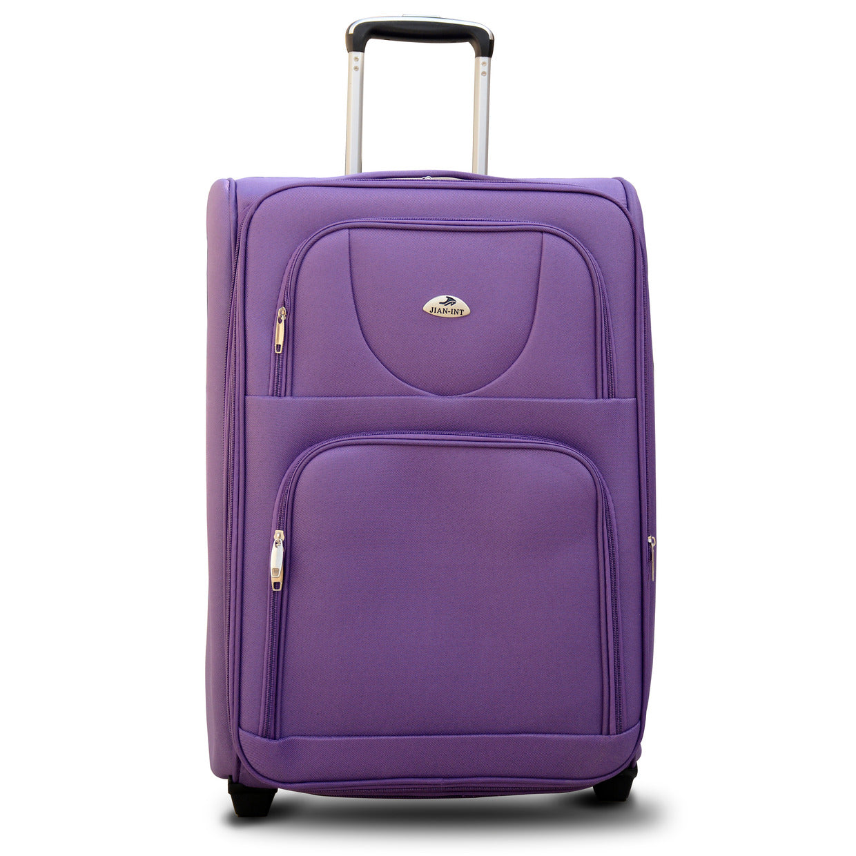 24" Purple Colour SJ JIAN 2 Wheel Luggage Lightweight Soft Material Trolley Bag