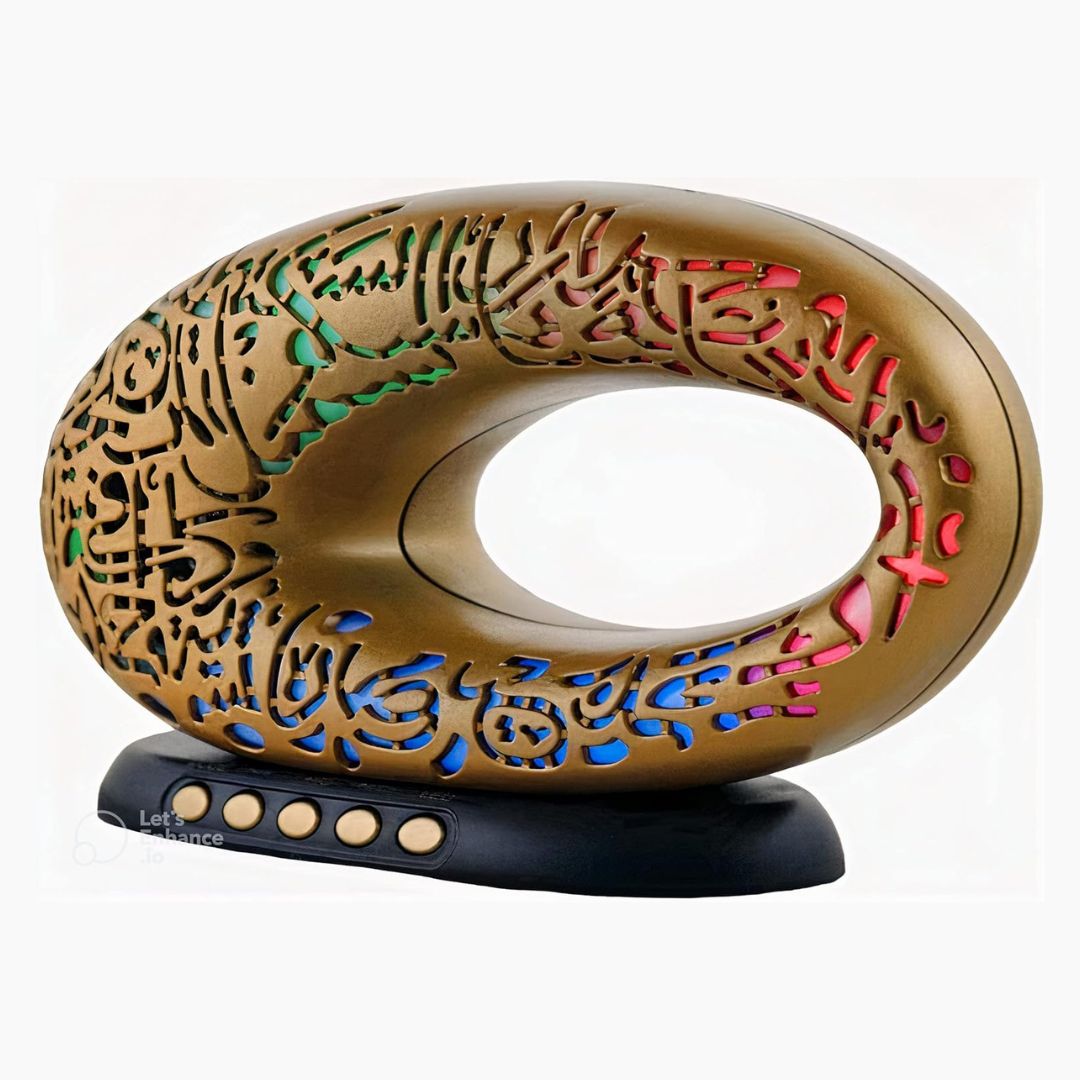 Quran Speaker in Model of Museum of The Future | Bluetooth Multicolor Light Ramadan Decoration