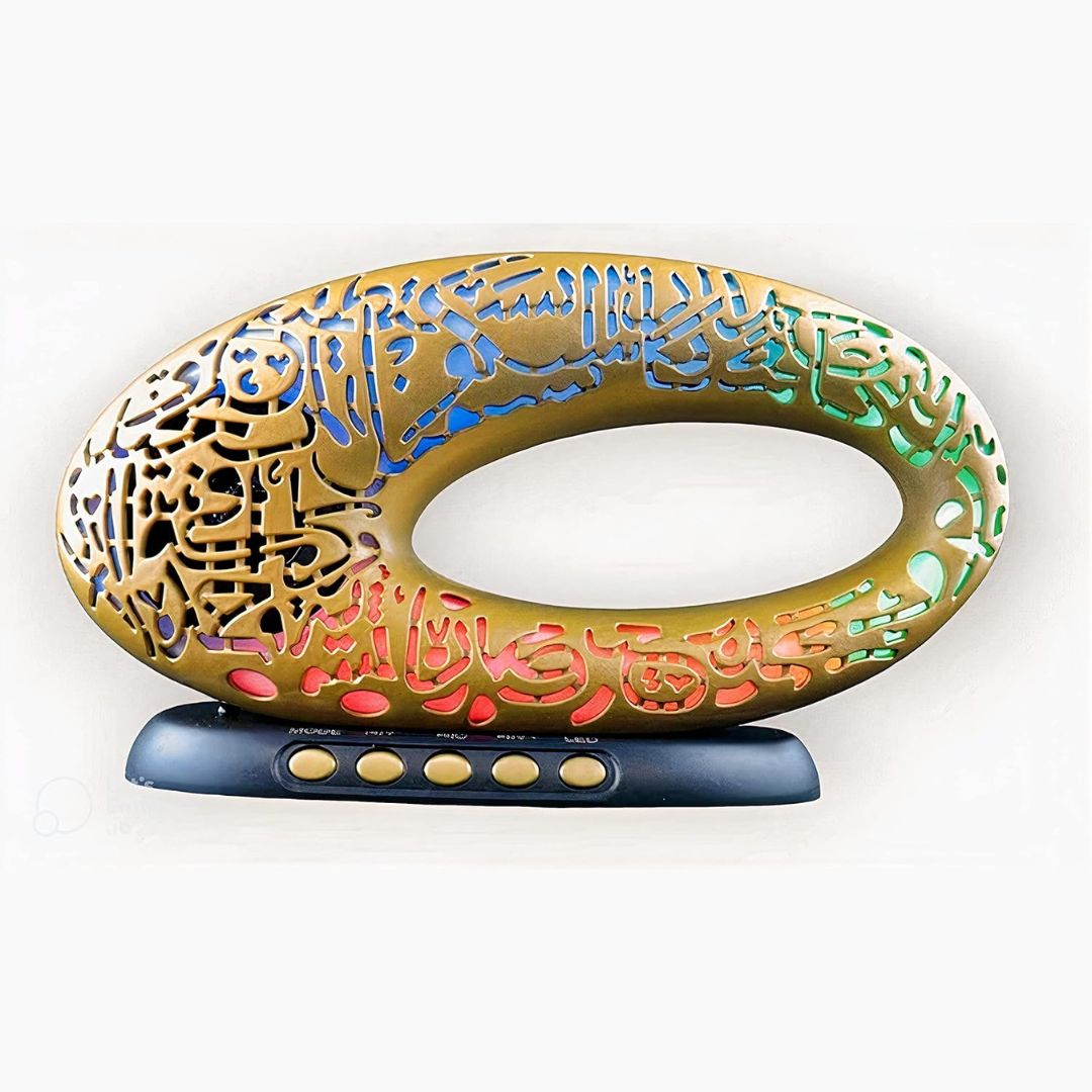 Quran Speaker in Model of Museum of The Future | Bluetooth Multicolor Light Ramadan Decoration