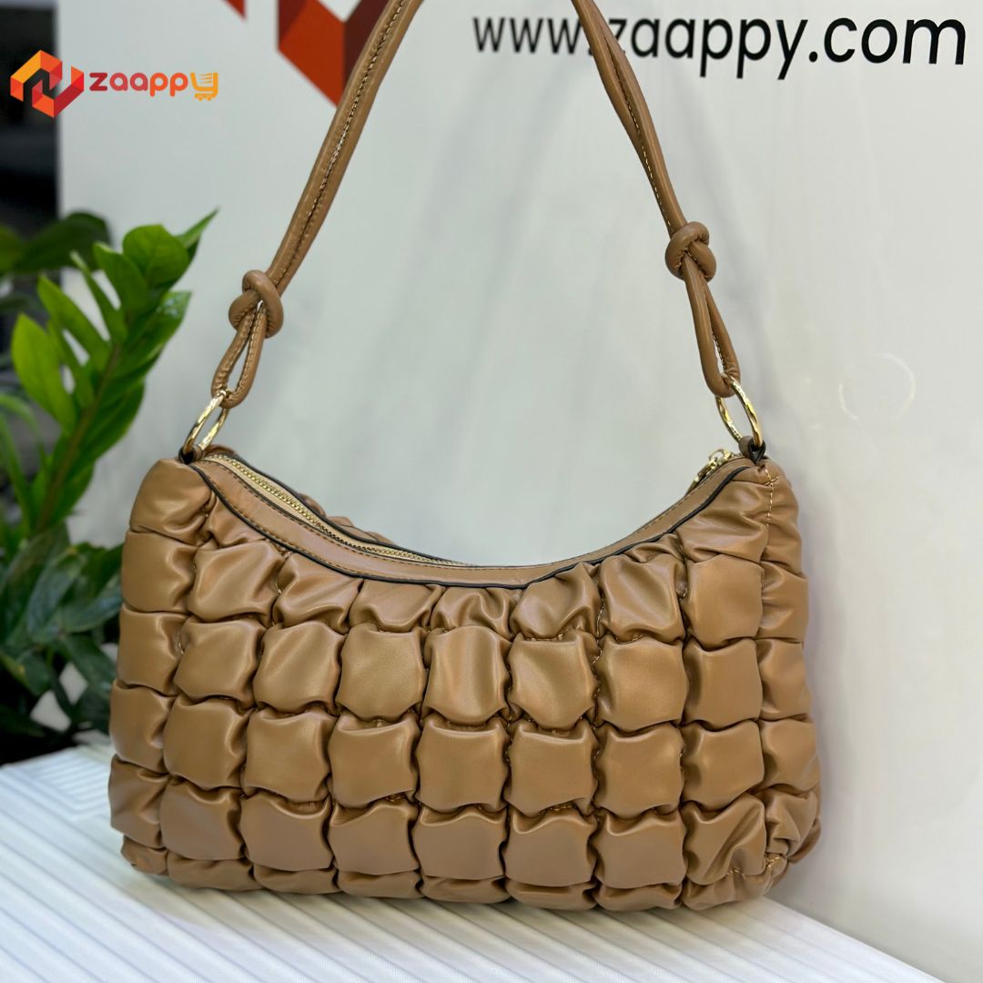 Stylish Elegant Quilted Shoulder Bag For Women | Puffy Handbag