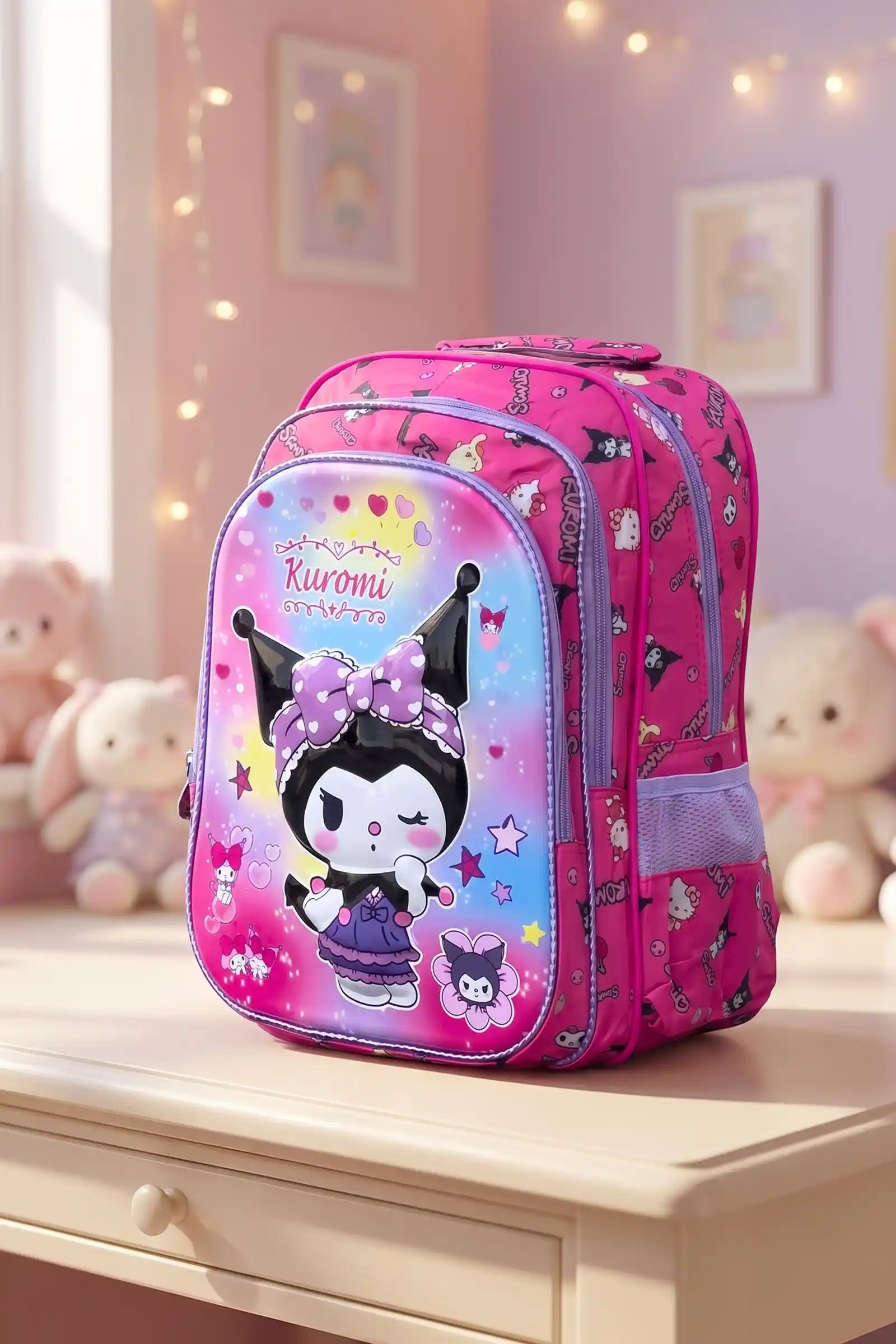 16 Inch Character Printed School Bag for 4 to 12 Years, Lightweight with Adjustable Strap Buckle