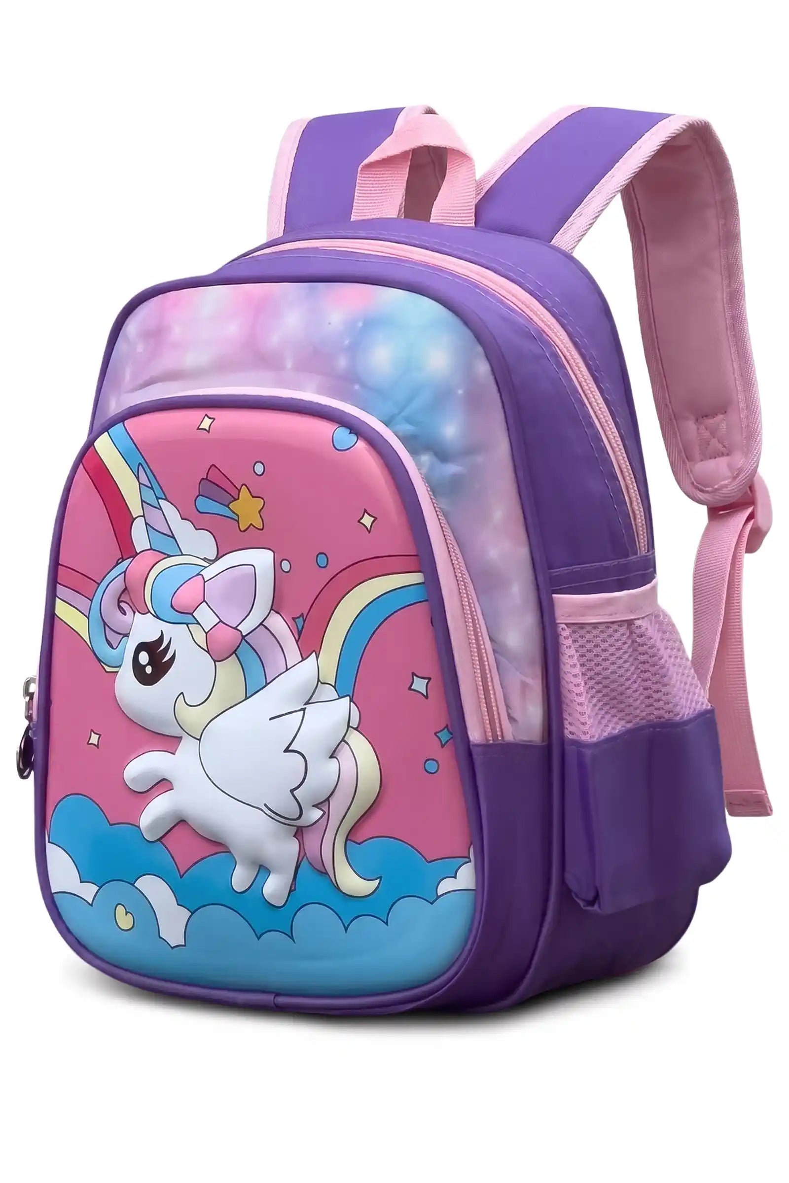 12 Inch Cute Cartoon Character Printed Lightweight School Bag, 4-7 Years With Adjustable Strap Buckle