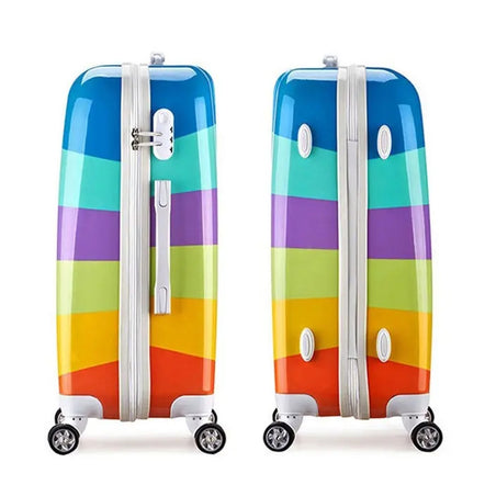 Printed Lightweight ABS Double Spinner Wheel Luggage Bags | 28 inch Size 30-35 Kg Capacity