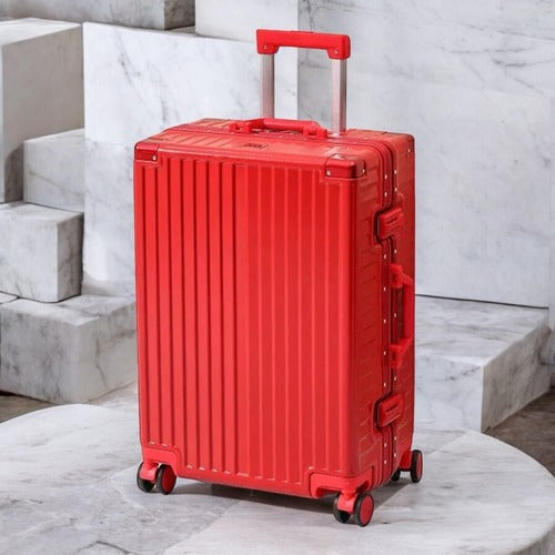 28 Inch Large Size Aluminium Framed Hard Shell Zipperless Suitcase Spinner Wheel TSA Luggage