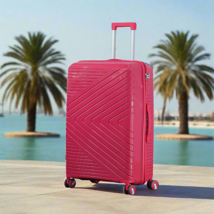Crossline PP Unbreakable Luggage Bag With Double Spinner Wheel | 3 Piece Set 20, 24 and 28 Inches