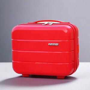 Ceramic Smooth PP Beauty Case Red Colour Lightweight Cosmetics Bag