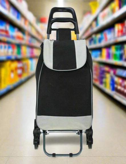 Wheeled Foldable Grocery Shopping Trolley Bag | Rolling Shopping Cart