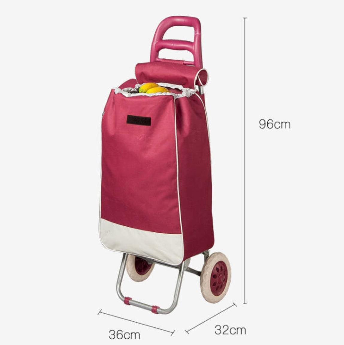 Wheeled Foldable Grocery Shopping Trolley Bag | Rolling Shopping Cart