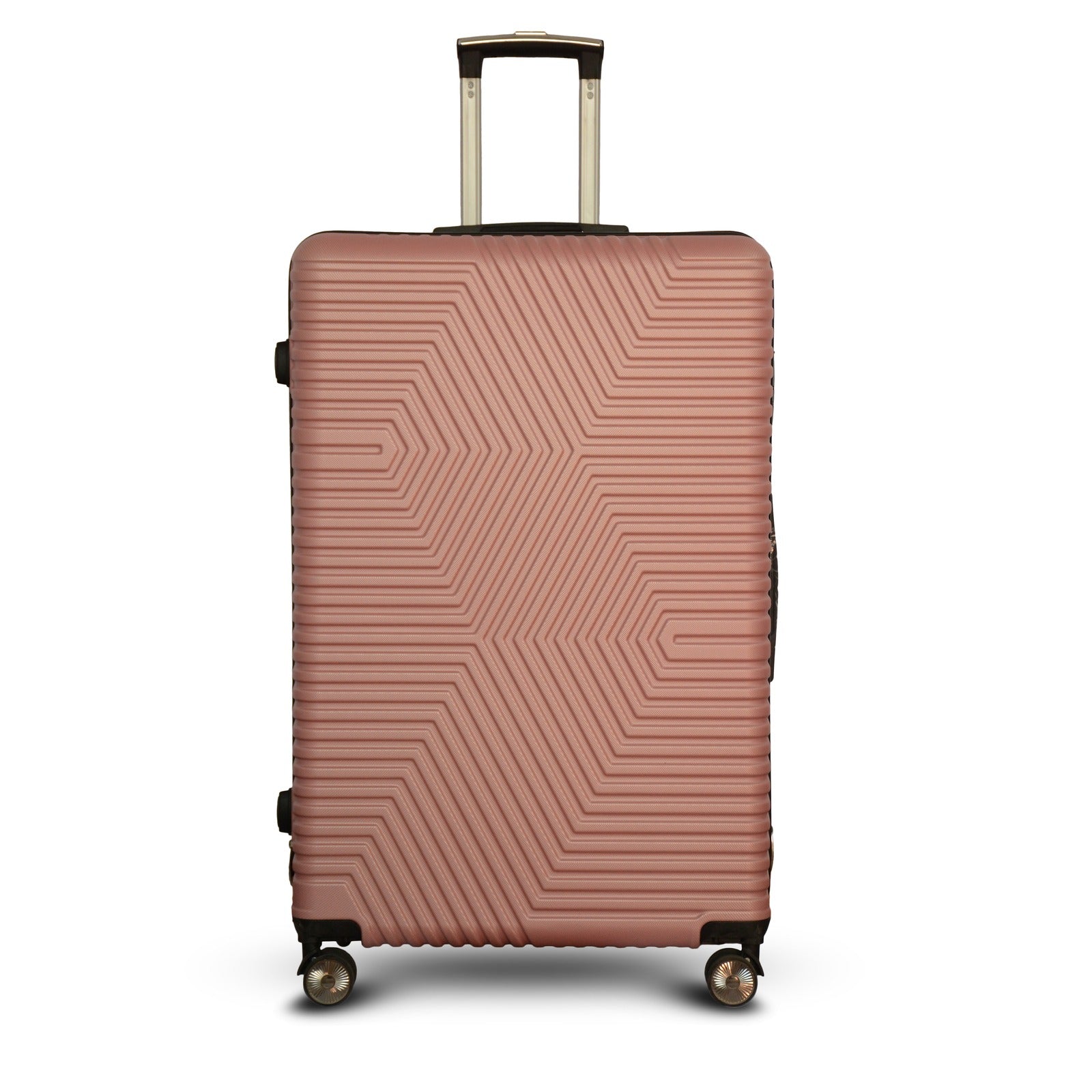 Zig Zag ABS Lightweight Luggage Bag With Double Spinner Wheel Zaappy