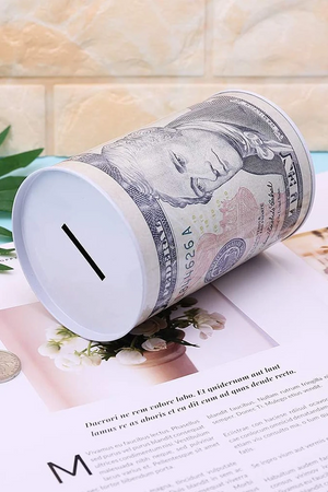 Round Shaped Piggy Bank | Printed Coin Box