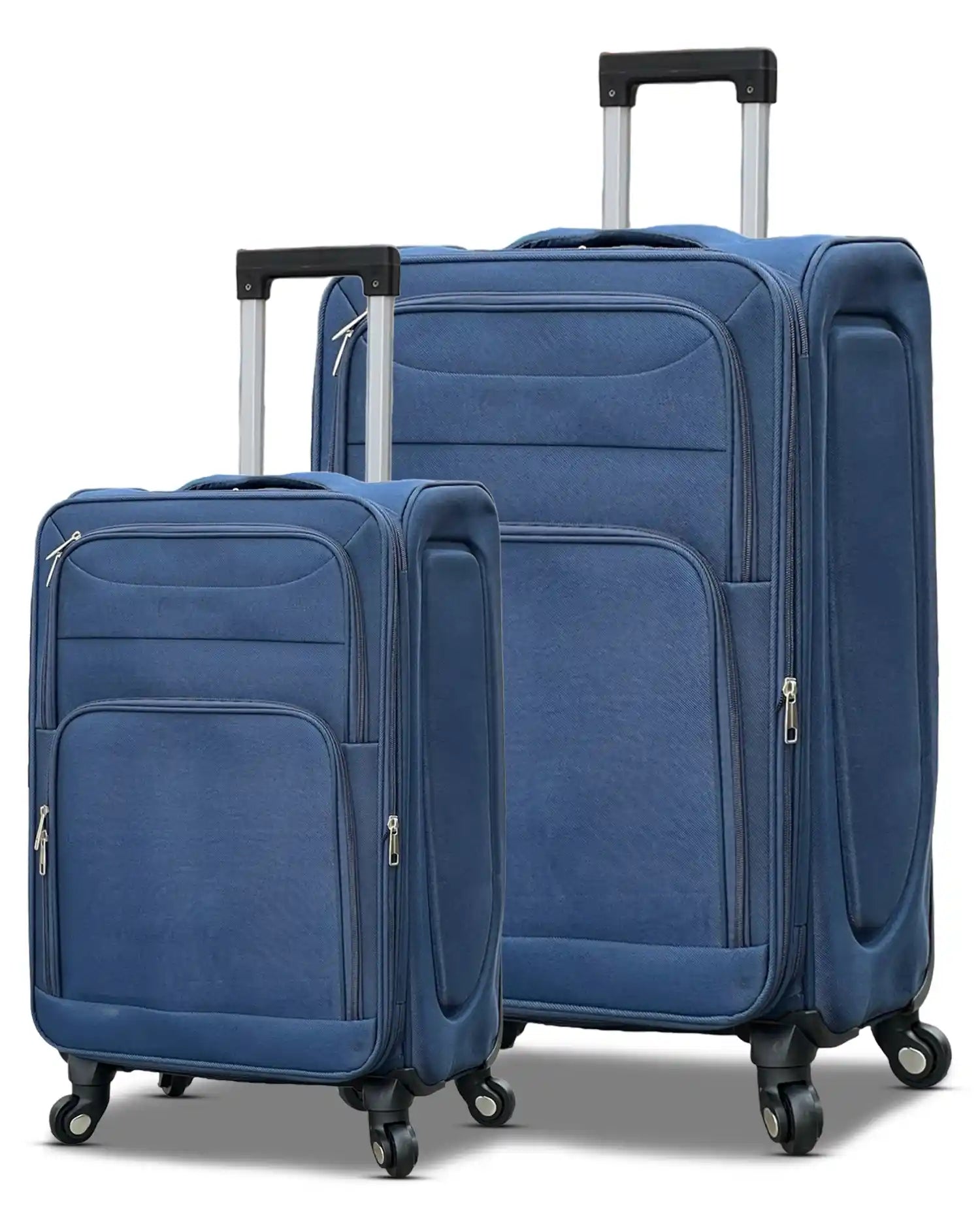 2 Piece Set LP 4 Wheel Soft Material Luggage | Carry-On & Checked Suitcase Combo