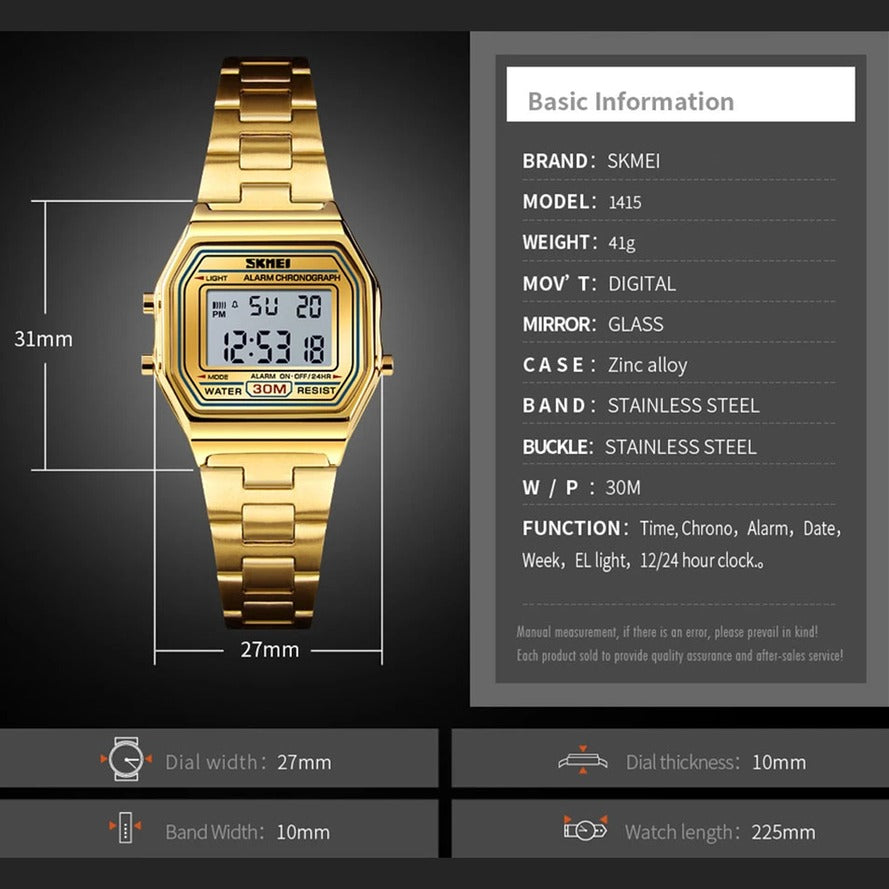 SKMEI Electronic Digital Watch 1415 For Women | Multifunctional Chronographic Watch | WSK0005