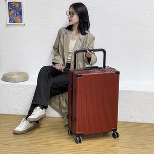 Aluminum Spinner Red | Aluminum Framed Luggage Hard Shell | Hand Carry 10 Kg | Check in 30 Kg Capacity