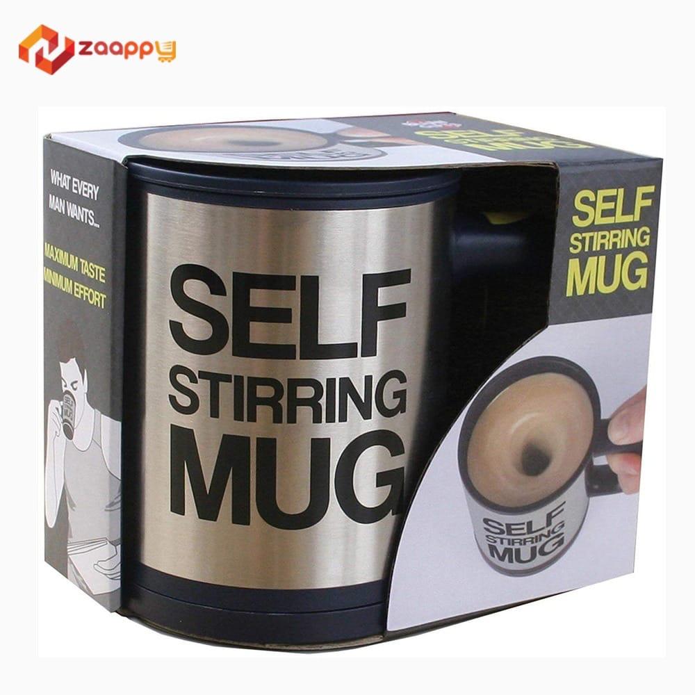 Self Stirring Electric Stainless Steel Coffee Mug | Automatic Self Mixing Cup