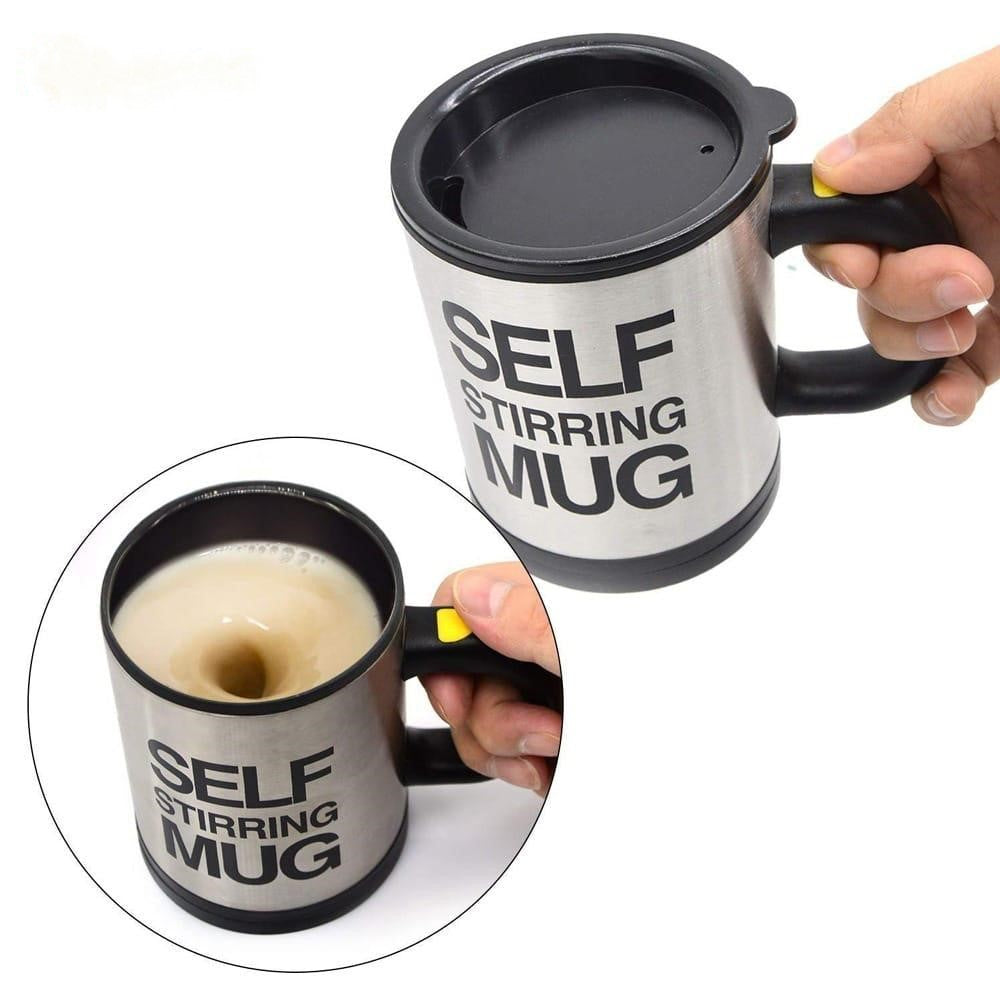 FLASH SALE ⚡ Self Stirring Electric Stainless Steel Coffee Mug | Automatic Self Mixing Cup Zaappy