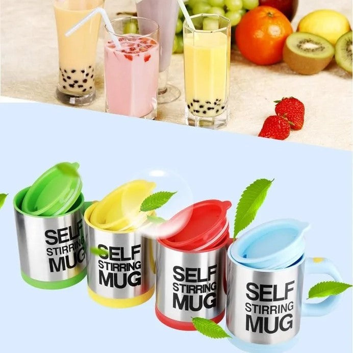 FLASH SALE ⚡ Self Stirring Electric Stainless Steel Coffee Mug | Automatic Self Mixing Cup Zaappy