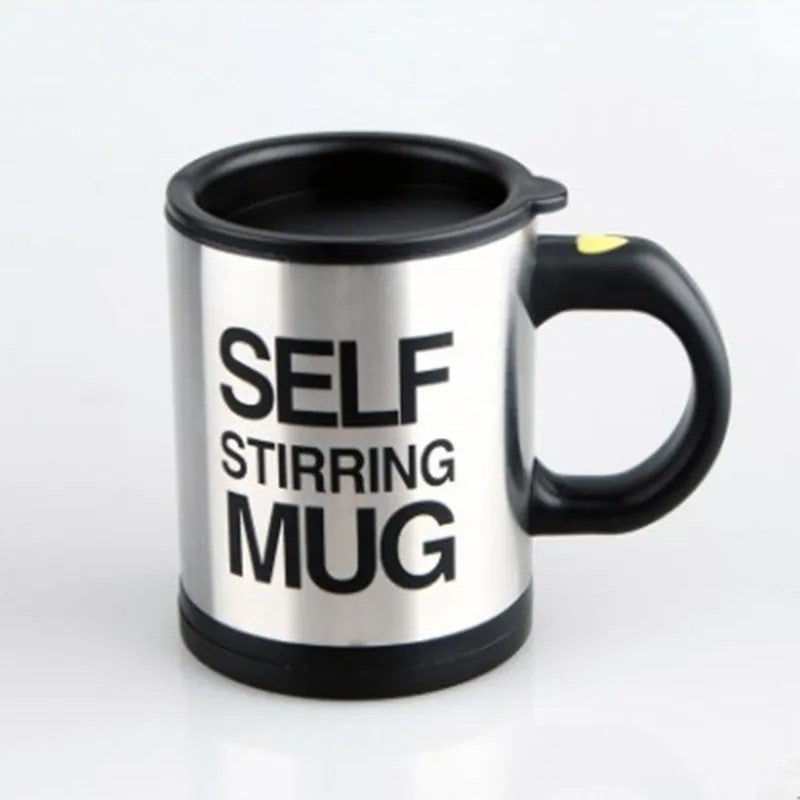 FLASH SALE ⚡ Self Stirring Electric Stainless Steel Coffee Mug | Automatic Self Mixing Cup Zaappy