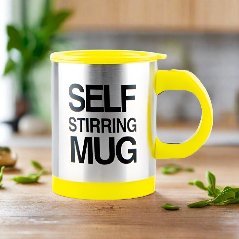 FLASH SALE ⚡ Self Stirring Electric Stainless Steel Coffee Mug | Automatic Self Mixing Cup Zaappy