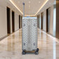 3 Piece Set 20" 24" 28 Inches Silver Colour Aluminium Framed 3D Diamond ABS Hard Shell Without Zipper Luggage Zaappy.com